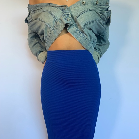 fig & blu Dresses & Skirts - Blue High Waist Pencil Skirt